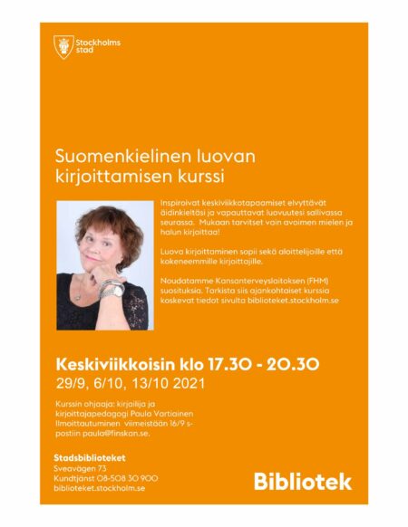 Finsk Kurs i kreativt skrivande 2021